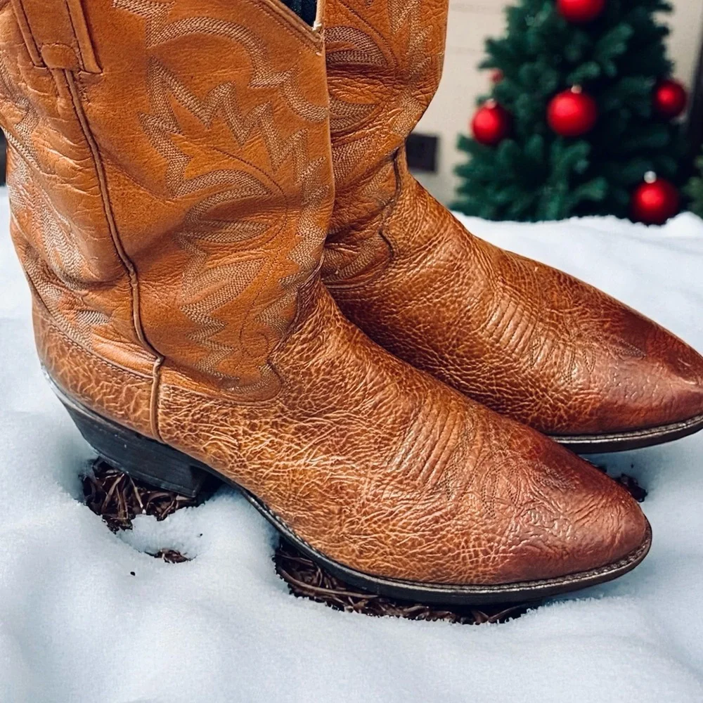 🔥 Dan Post Bullhide Cowboy Boots 11D USA Made – Christmas Special 🎁 - Picture 2 of 16